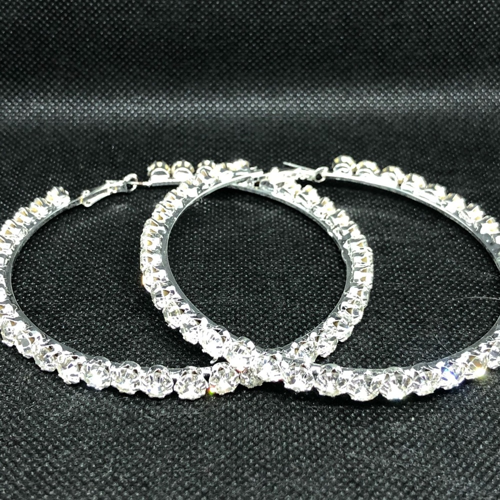 Rhinestone Hoop earrings